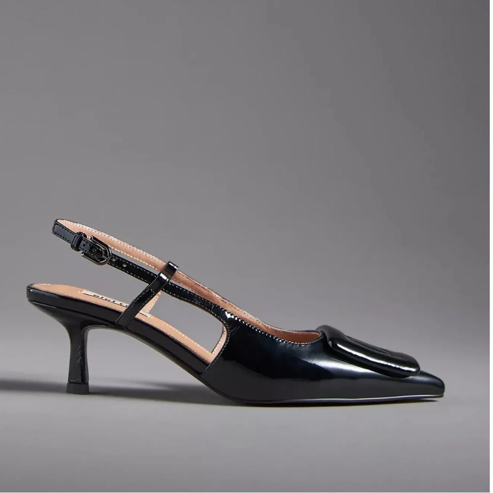 Anthropologie Bibi Lou Robin Pink Kitten Heels 41 - Picture 3 of 5